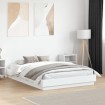Estructura de cama madera de ingeniería blanca 135x190 cm