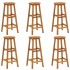 Taburetes de cocina 6 unidades madera maciza de