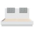 Estructura de cama sin colchón blanco 140x190
