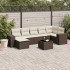Set sofás de jardín 8 piezas y cojines ratán sintético