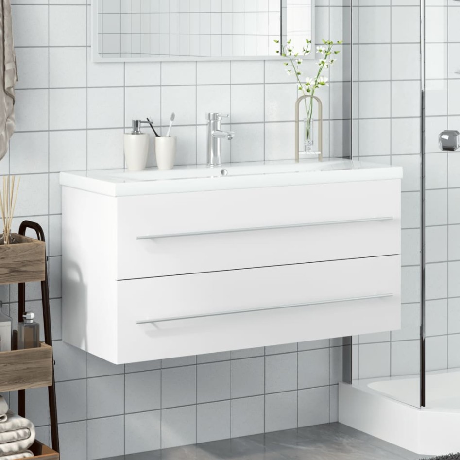 Mueble de baño con lavabo integrado