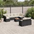 Set de sofás de jardín 10 pzas cojines ratán sintético