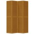 Biombo separador de 4 paneles madera maciza paulownia