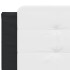 Estructura de cama con luz LED cuero PE negro blanco 160x200