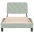 Estructura de cama sin colchón terciopelo gris claro 80x200