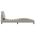 Estructura de cama sin colchón terciopelo gris claro 80x200
