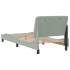 Estructura de cama sin colchón terciopelo gris claro 80x200