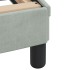 Estructura de cama sin colchón terciopelo gris claro 80x200