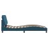 Estructura de cama con cabecero terciopelo azul 100x200