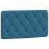Estructura de cama con cabecero terciopelo azul 100x200