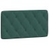 Estructura de cama luces LED terciopelo verde oscuro 100x200