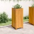 Jardinera con forro madera maciza de acacia 42x42x100