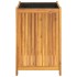 Jardinera con forro madera maciza de acacia 50x50x75