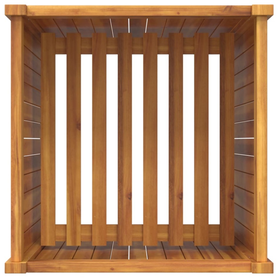 Jardinera con forro madera maciza de acacia 50x50x75