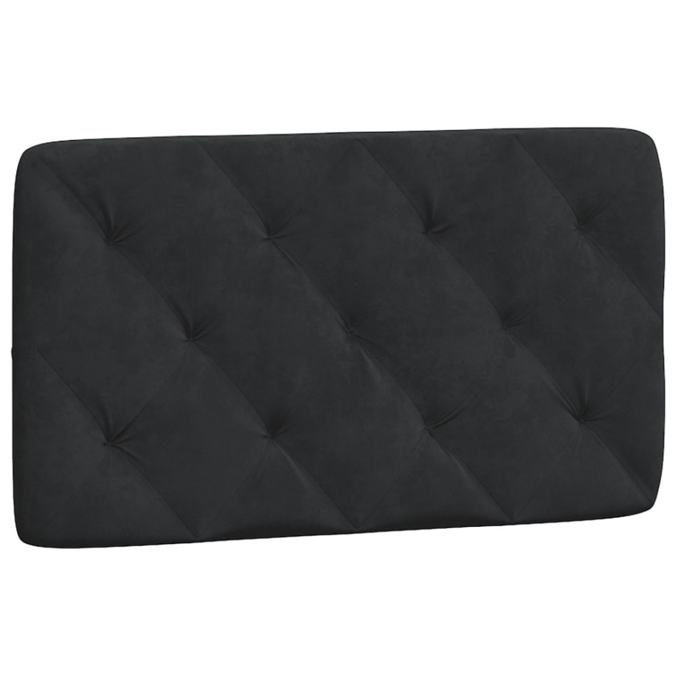Cama con colchón terciopelo negro 80x200