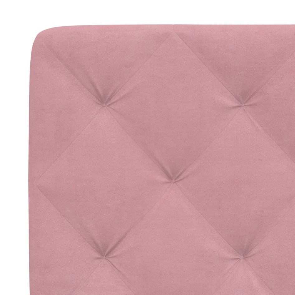 Cama con colchón terciopelo rosa 120x200
