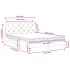 Cama con colchón terciopelo rosa 120x200