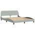 Cama con colchón terciopelo gris claro 160x200