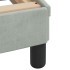 Cama con colchón terciopelo gris claro 160x200