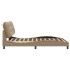 Estructura de cama con luces LED cuero PE capuchino 160x200