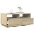 Mesa de centro con luces LED roble Sonoma 90x49x40