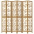 Biombo separador de 6 paneles madera maciza paulownia