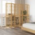 Biombo separador de 6 paneles madera maciza paulownia