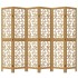 Biombo separador de 6 paneles madera maciza paulownia
