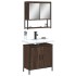 Set de muebles baño 2 pzas madera contrachapada marrón