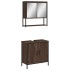 Set de muebles baño 2 pzas madera contrachapada marrón