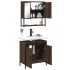 Set de muebles baño 2 pzas madera contrachapada marrón