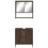 Set de muebles baño 2 pzas madera contrachapada marrón