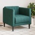 Sillón de tela verde