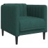 Sillón de tela verde