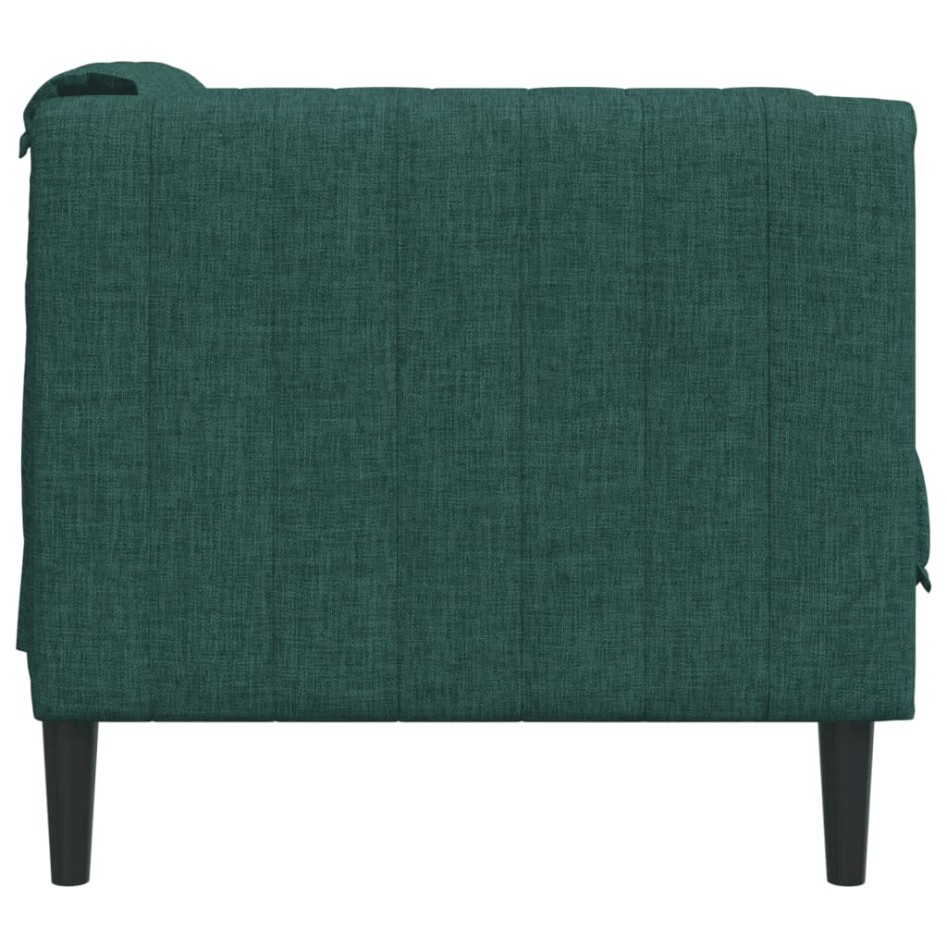 Sillón de tela verde