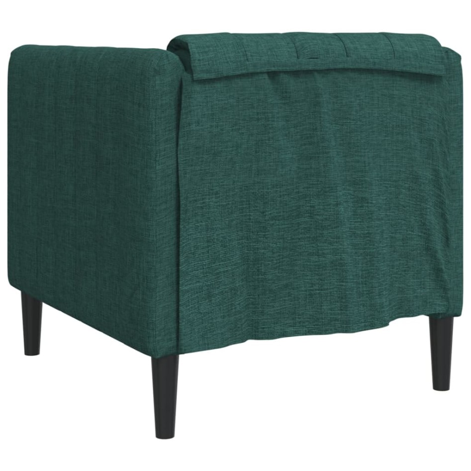 Sillón de tela verde