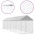 Perrera de exterior con toldo acero galvanizado plata