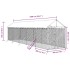 Perrera de exterior con toldo acero galvanizado plata