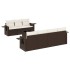 Set sofás de jardín 8 piezas y cojines ratán sintético