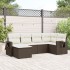 Set sofás de jardín 6 piezas y cojines ratán sintético