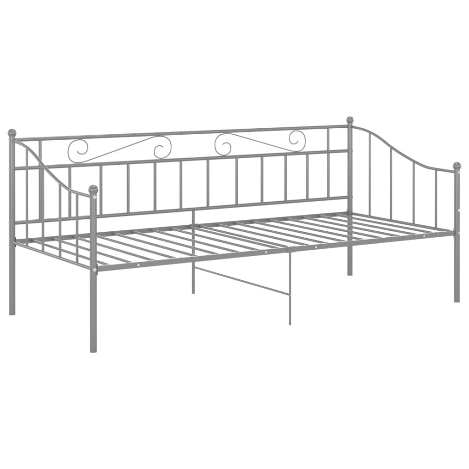 Estructura de sofá cama de metal gris 90x200