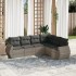 Set de sofás de jardín 6 pzas y cojines ratán sintético