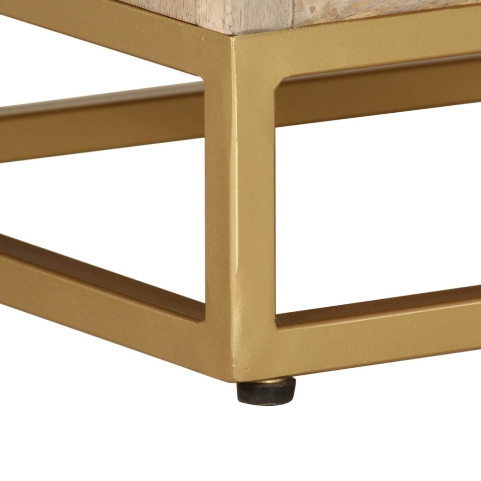 Mueble de TV madera maciza de mango y hierro 110x30x40