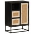 Aparador de hierro y madera maciza de mango negro 55x30x76