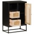 Aparador de hierro y madera maciza de mango negro 55x30x76
