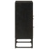Aparador de hierro y madera maciza de mango negro 55x30x76