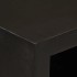 Aparador de hierro y madera maciza de mango negro 55x30x76