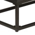 Aparador de hierro y madera maciza de mango negro 55x30x76