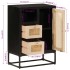 Aparador de hierro y madera maciza de mango negro 55x30x76