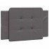 Estructura cama con luces LED cuero sintético gris 100x200
